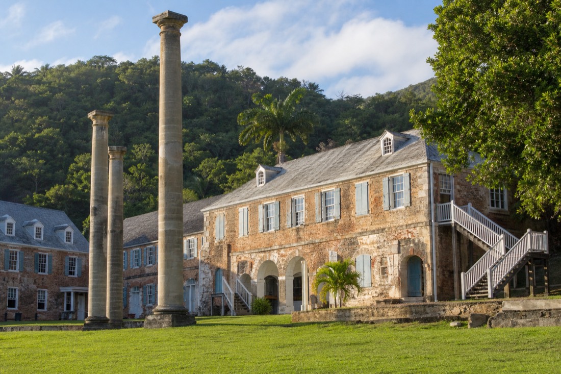 The restored Georgian dockyard at English Harbour